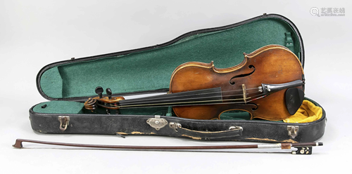 Violin with violin bow, maple