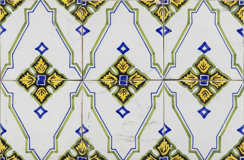 40 tiles, 19th/20th c., polych