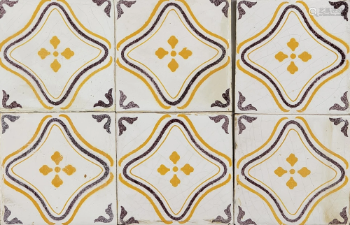 35 tiles, 19th c., repeat of s