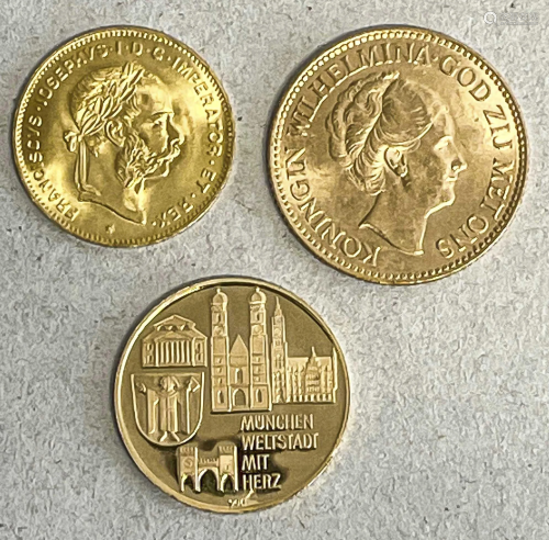 3 gold coins