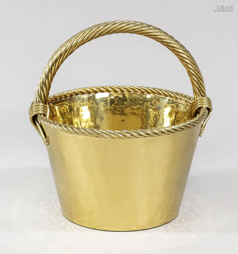 Large handle pot, brass, 20th