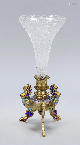 Flute vase, late 19th c., thre