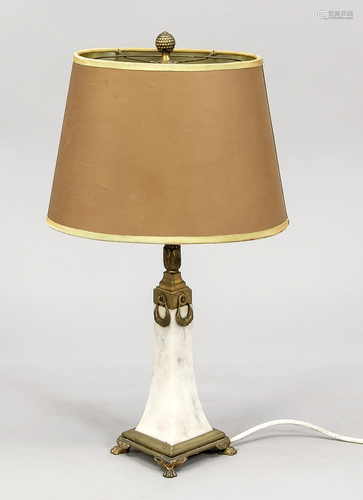 Table lamp, late 19th c., marb