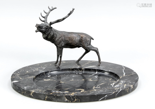 Business card tray with stag,