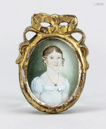 Empire miniature portrait of a