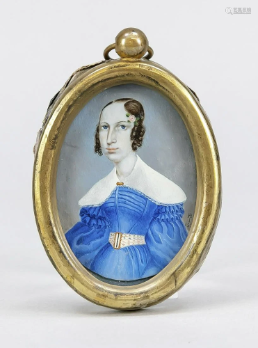 Victorian miniature portrait o