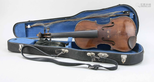 Violin & bow in case, 19th/20t