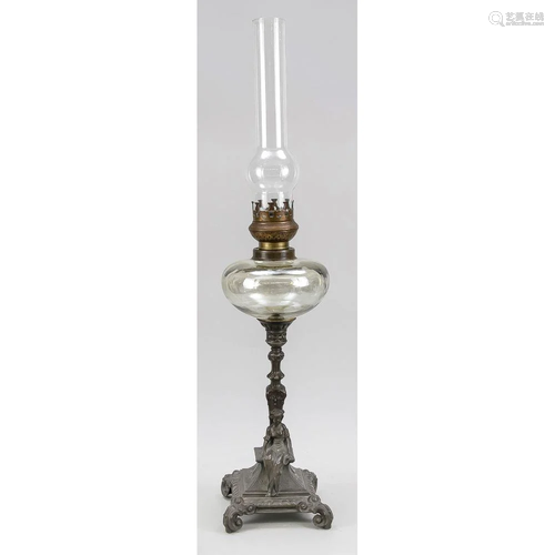 Petroleum lamp, late 19th cent