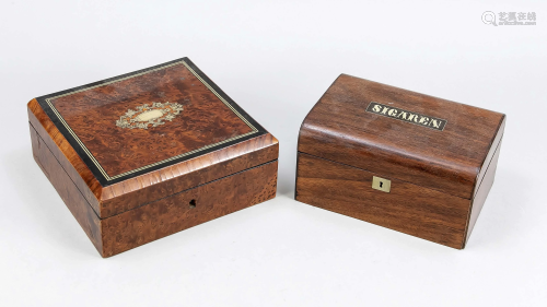 Cigar box and casket, 19th/20t