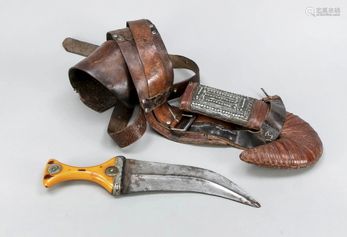 Hand-shear/curved dagger, 19th
