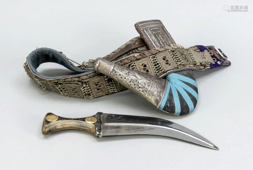 Hand-shear/curved dagger, 19th