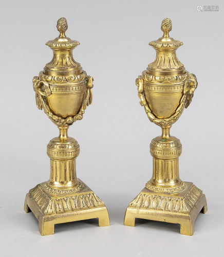 Pair of Louis XVI cassolettes,