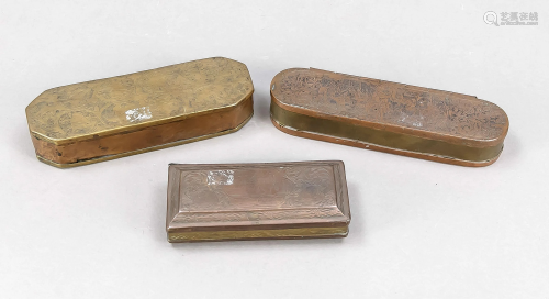 3 tobacco boxes, Netherlands,