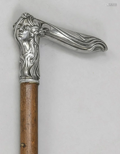 Art Nouveau walking stick, c.