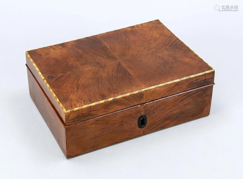 Biedermeier wooden box, 19th c