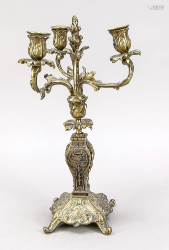 Candlestick, 19th c., bronze w
