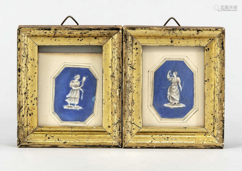 Pair of miniatures c. 1830, mi