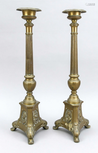 Two altar candlesticks of the