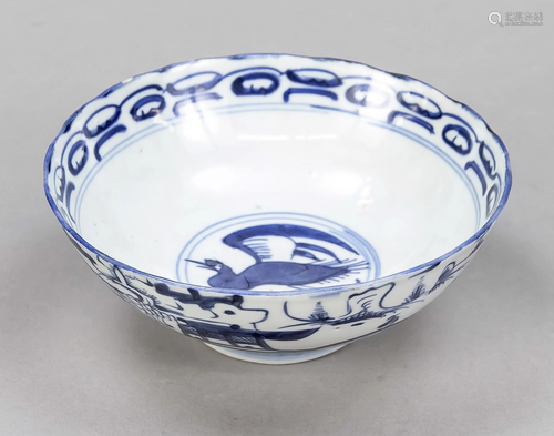 Blue-white bowl, Japan?, pro