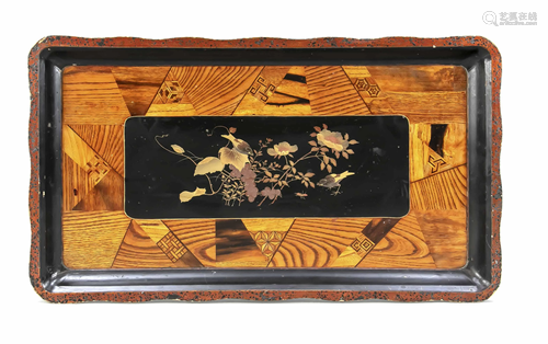 Tray, Japan, c. 1900. Lacque