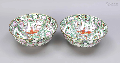 2 Famille Rose Bowls, China