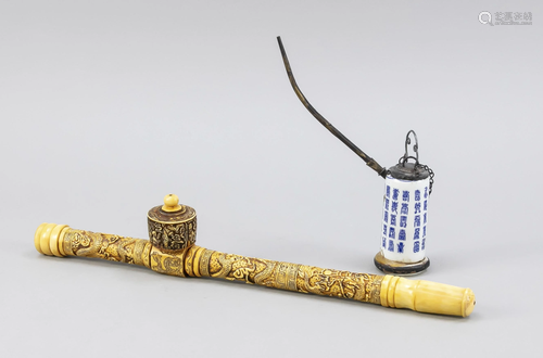 2 opium pipes, China, 19th/2