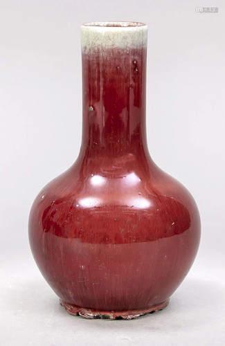 Vase with oxblood/flambÃ© gla