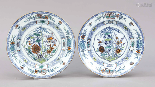 Pair of doucai plates, China