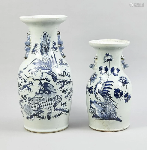 2 vases, China, 19th c. Coba