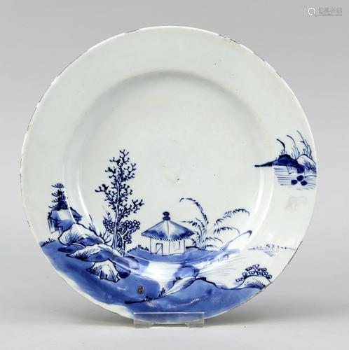 Plate with cobalt blue lands