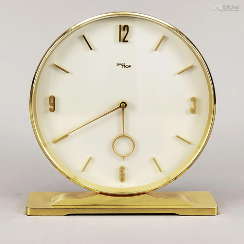 Table clock IMHOF, brass gil