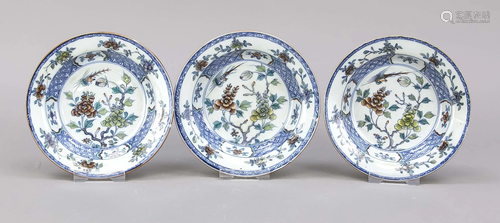 Three doucai saucers, China,