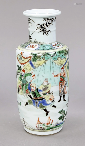 Famille Verte Rouleau vase,