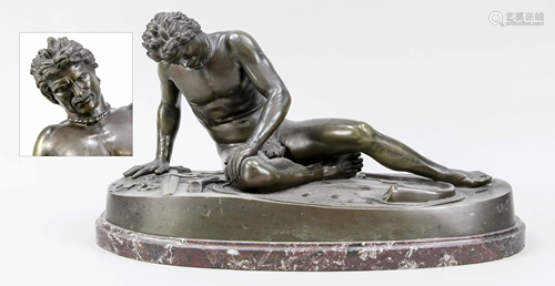 Dying Gaul, patinated metal