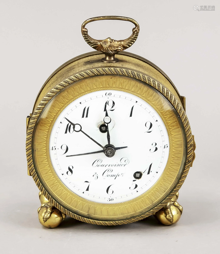 fire gilded table clock in a