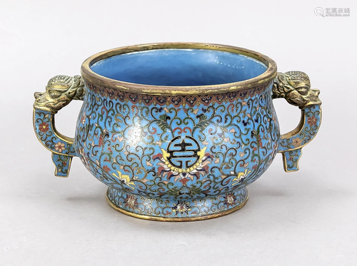 CloisonnÃ© censer, China, 18t