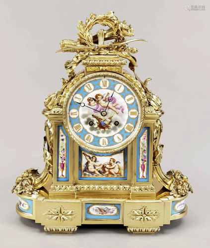 Fire gilded mantel clock, 2n