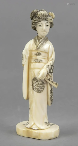 Okimono of a geisha, Japan,