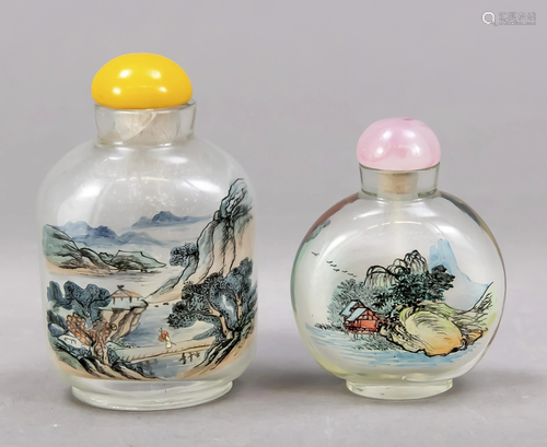 2 snuffbottles, China, 1st h