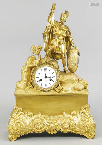 Empire figures mantel clock