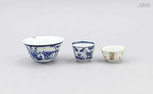 Three little cups, China. 1x