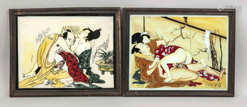 2 Shunga reverse glass paint