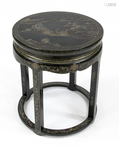 Round lacquer table, China,