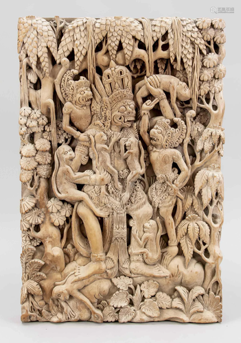 Carved panel, South India?,