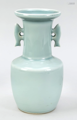 Monochrome vase with celadon