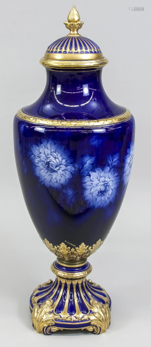 Very large lidded vase, probably F.