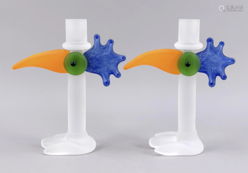 Pair of figural candlesticks, 20th c
