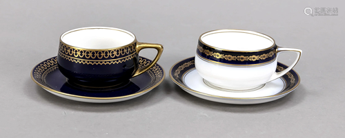 Two mocha cups, Rosenthal, 20th c.,