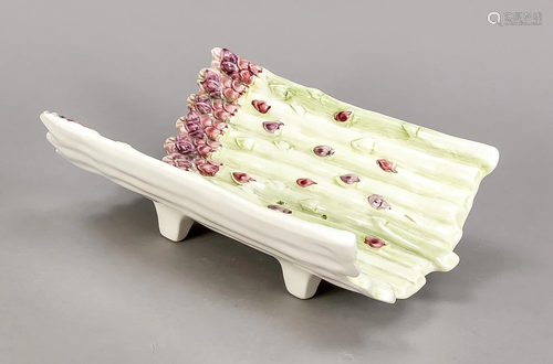 Ceramic asparagus bowl, 20th c., pol