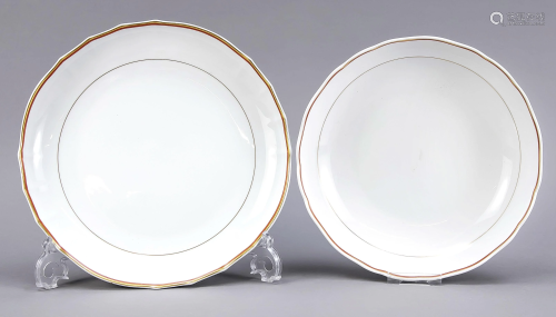 Two round bowls, Meissen, 1950s, 2nd